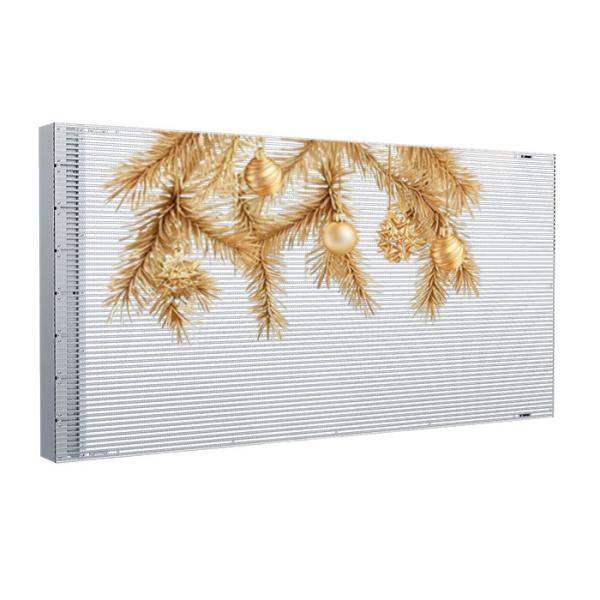 Quality P4 Adhesive Transparent LED Display 6000nits Ultra Thin For Shop Glass Window for sale