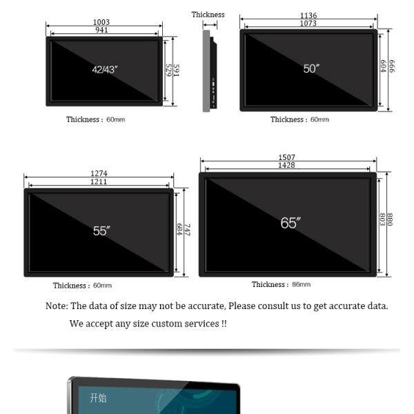 Interactive Lcd Information Touch Screen HD Digital Signage