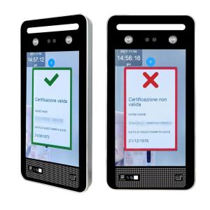 China Health Digital EU Green Pass Scanner 8 Inch Face Recognition Access Control wholesale