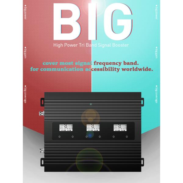 80dB Wide Range Signal Booster Multi band 900MHz 1800MHz 2100MHz