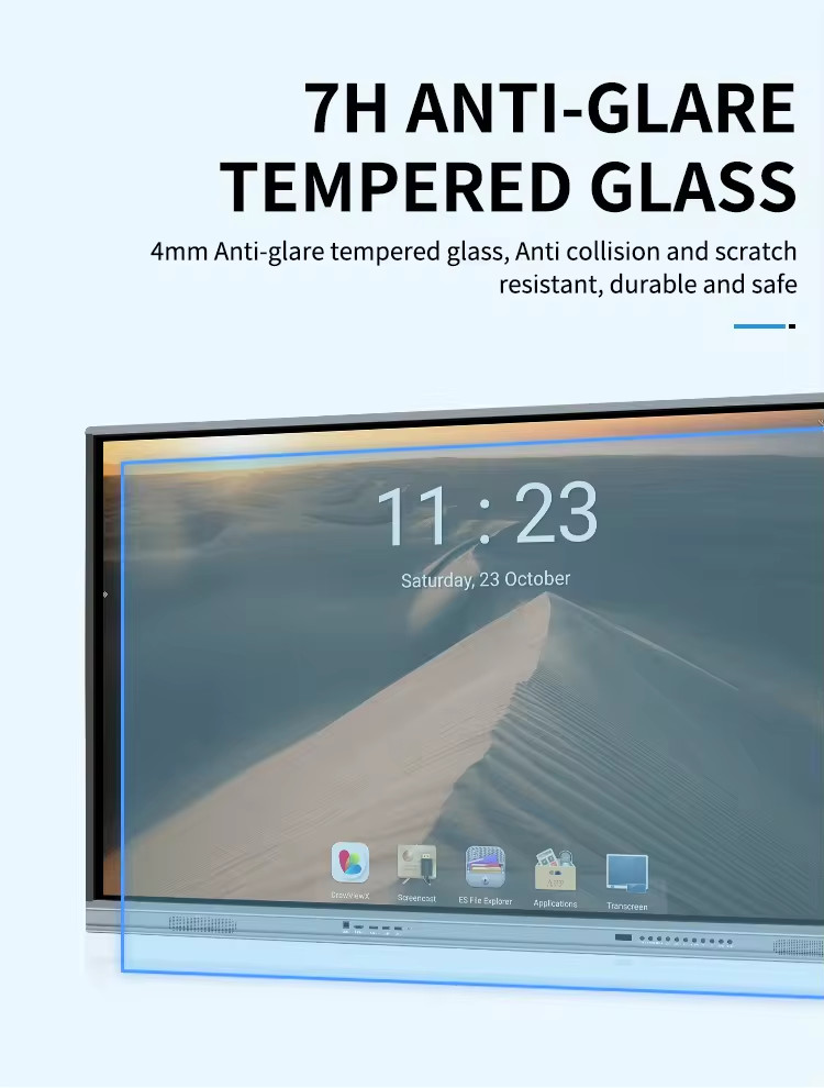 4K Interactive Whiteboard IFPD Smart Monitors Multi Touch Screen Display With Camera&mic All In One Computer For School