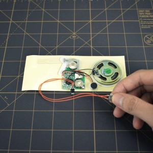 China 1295 Buzzer Recordable Sound Module , Recordable Voice Module For Greeting Card 12V on sale