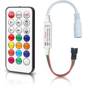 DC5 - 24V Mini 21Key LED Light Controller For WS2811 WS2812B Dream Color Strip Lights