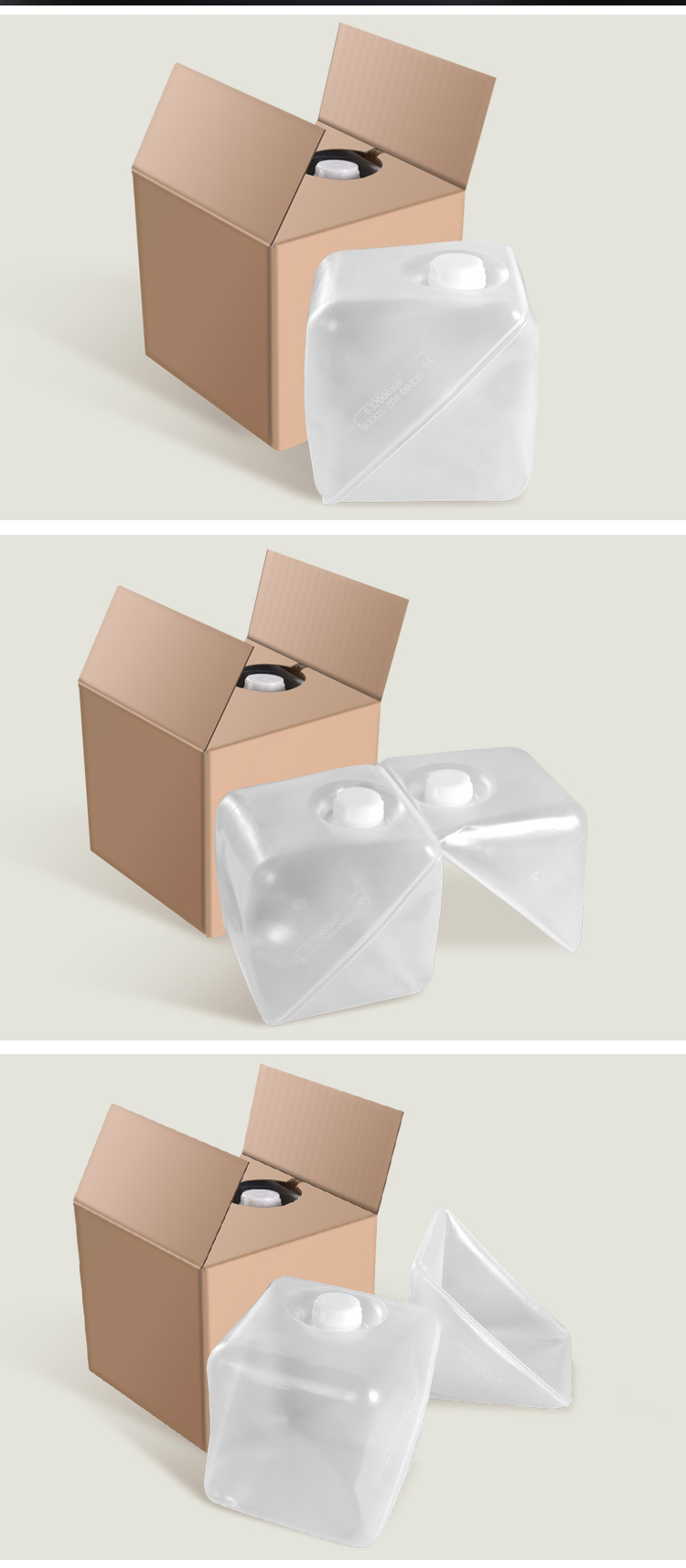 UMETASS Never Leaking LDPE Foldable Plastic Tap Water Container Jerry Can 5L 10L 20L