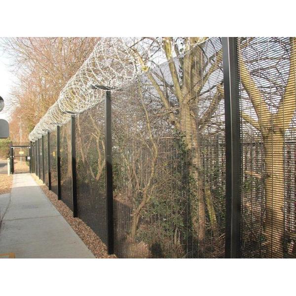 Visually Attractive Anti Climb Temporary Fencing Hot Dip Galvanized For Military Sites