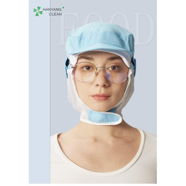 Breathable Food Processing Hat Factory Workshop Mesh Dustproof Hat Earflaps Printing Logo