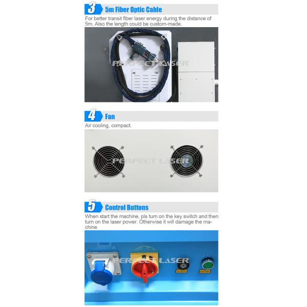 100w 200w 500w Industrial Rust Remover Machine Metal Cleaning With 9.6 Inch LCD Control Screen