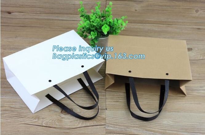 Customized Cut Printed Coated Paper Shopping Bag with Matt Lamination,rope handle custom logo printed white paper bag