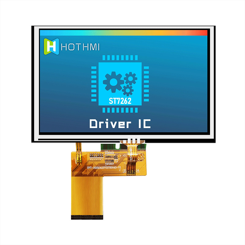 Resistive 5 Inch TFT LCD Display Panel IC 7262 800x480 Dots 40PIN TFT-H050A1SVIST4R40