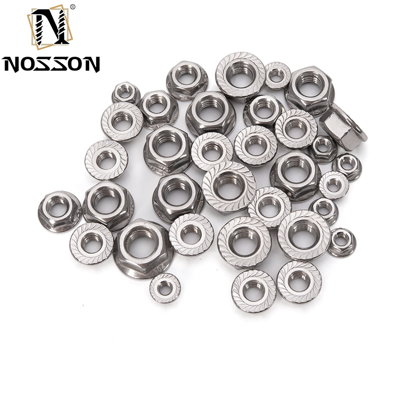 12 Point Flange Nut DIN6923 Stainless Steel Self-locking with Black Oxide Finish and Imperial Inch Measurement System