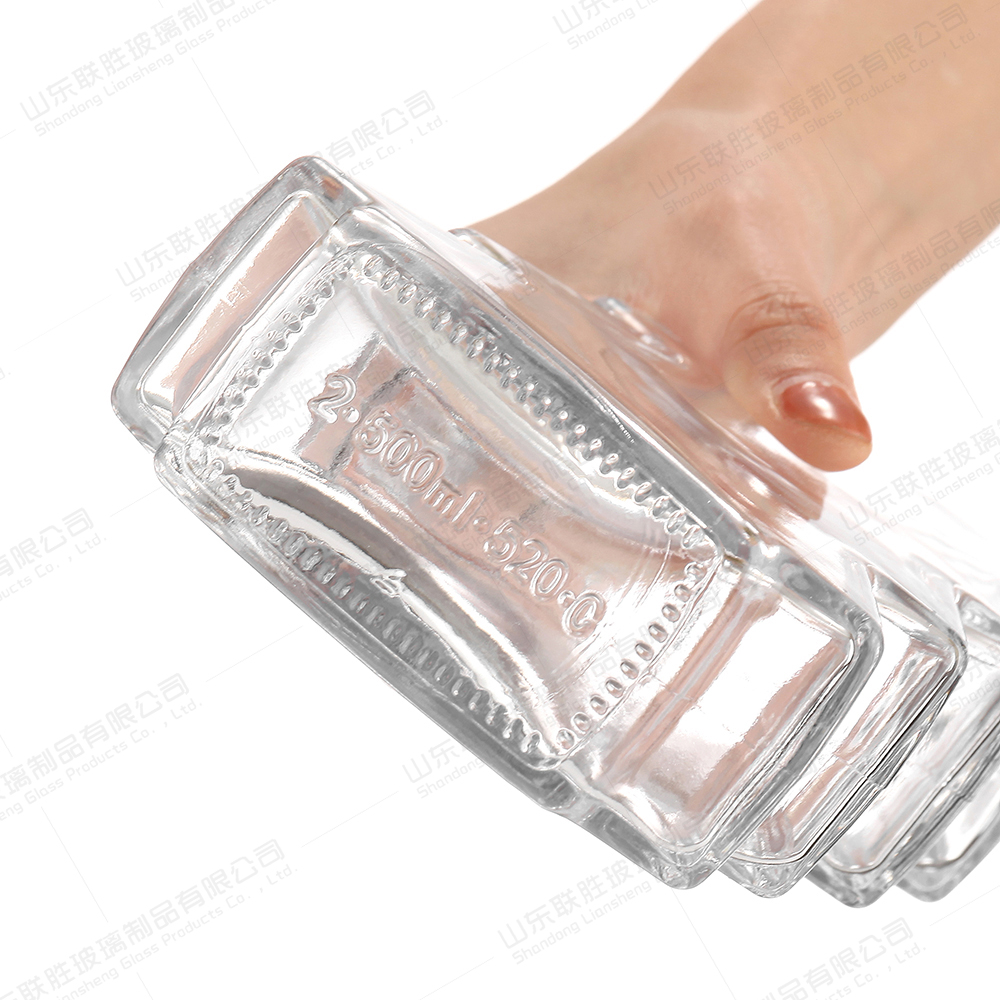 Glass Collar Frosted Clear Decorative Blown Fancy Liquor Wine Bottles for Requirements