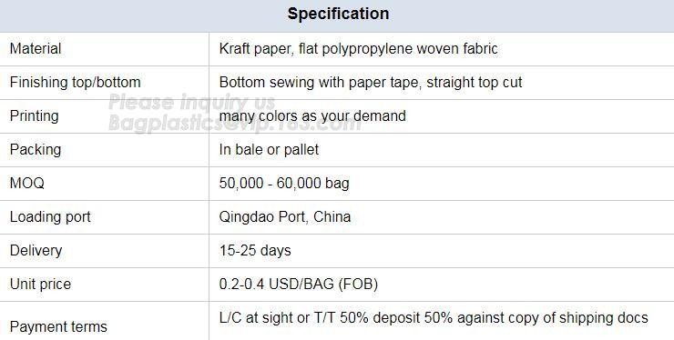 Hot Selling Kraft Paper PP Woven Plastic Cement Valve Bag For 25Kg,kraft paper laminated pp woven sandwich bag for logis