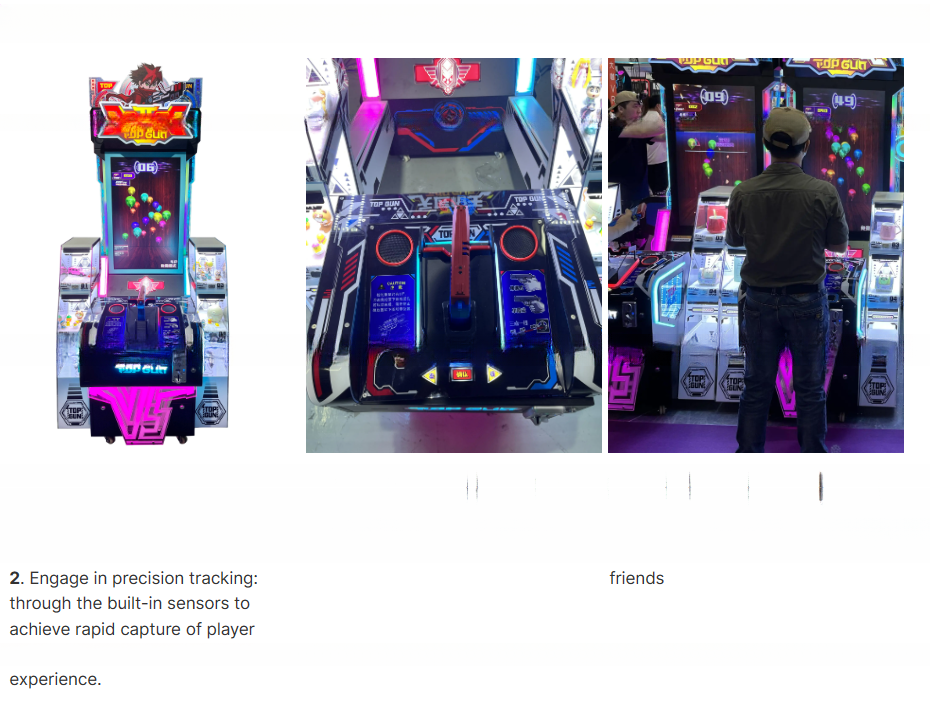 2 Player Interactive Arcade Game Top Gun Shooting Game Arcade Machine