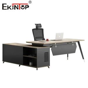 Manufacturer Furniture Natural Wood Office Desk Executive Desk with Drawers