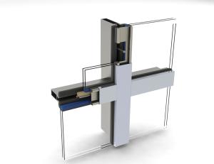 Corrosion Proof Steel Curtain Wall System Broken Bridge Steel Frame Curtain Wall