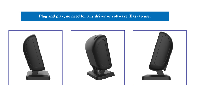 Desktop Wired USB 1D 2D Barcode Qr Code Reader Omnidirectional Barcode Scanner Platform