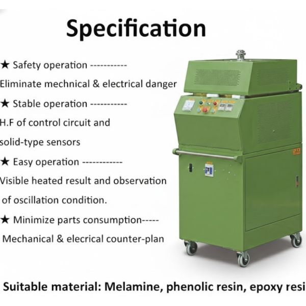 Power Adjustment High Frequency Preheating Machine For Melamine Tableware Forming