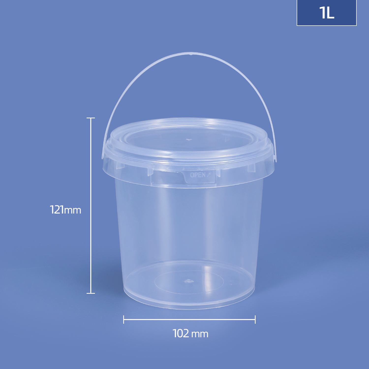 Low Priced Reusable Square and Circular Shapes Plastic Bucket with Handle from UMETASS