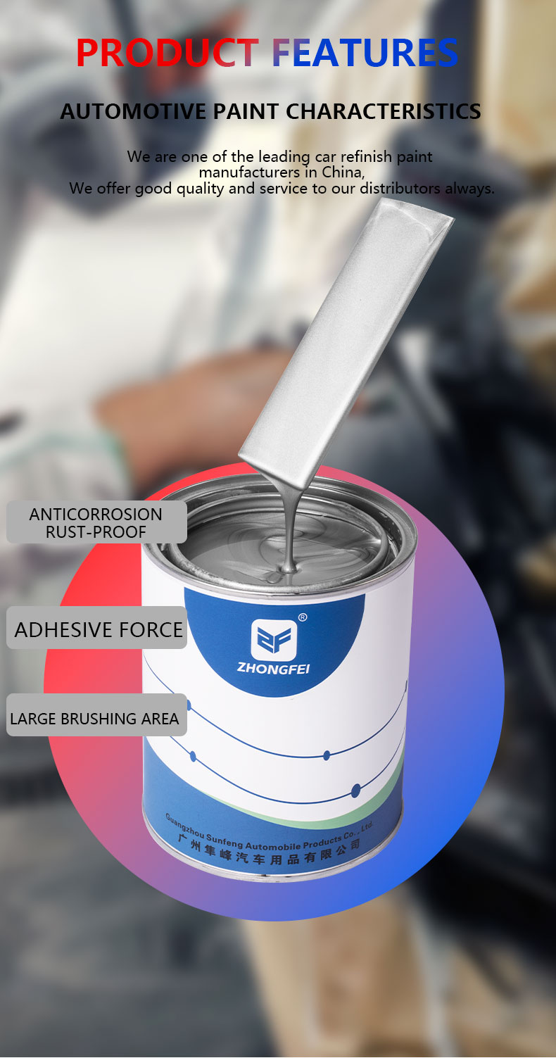 Sunfeng Candy Red Car Colour Paint Automotive Refinish Paint for Eco-conscious Buyers