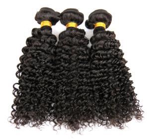 China 9A Natural Kinky Curly Hair Bundles Double Drawn Hair Extensions Weft wholesale