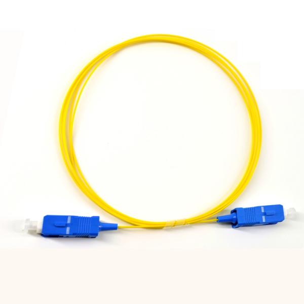Quality Yellow SC To SC Single Mode Fiber Patch Cord OD 2.0mm 3.0mm Simplex for sale
