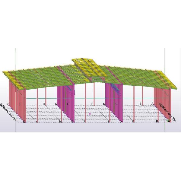 Steel Structure Workshop Pressure Treated Steel Material Temperature Control Functionality