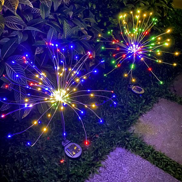 Quality Solar Firework Lamp Solar Garden Lights with 2 Lighting Modes Twinkling and Steady-ON for Garden Patio Yard Flowerbed for sale