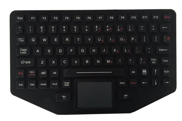 Quality MIL-STD 461E/810F Military Keyboard With Sealed Touchpad Panel Mount for sale