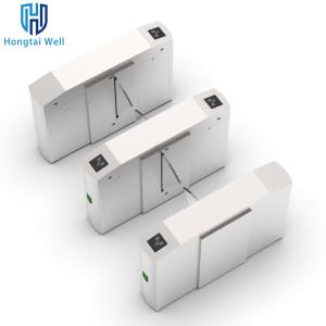 China Retractable Flap Barrier Turnstile Gate RS232 With Plexiglass Door Wings wholesale