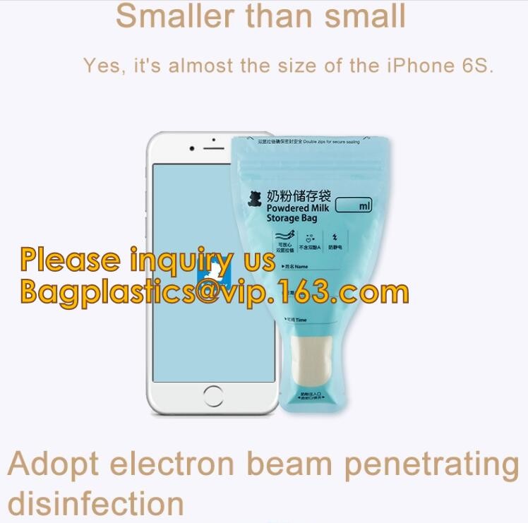 biodegradable eco-friendly FDA clear juice sealed drink pouches translucent reclosable hand held zipper plastic drinking