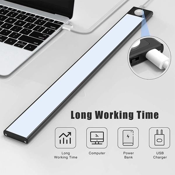 Magnetic Closet Wardrobe Lights Motion Sensor USB Rechargeable