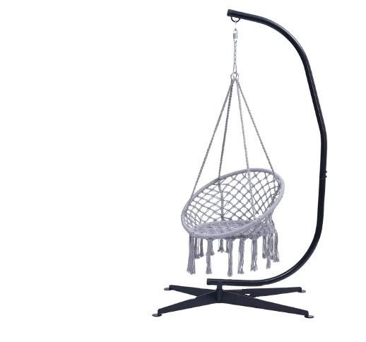 Quality Sturdy Metal C Type Frame Hammock Chair Stand with Modern Design and 300LBS Capacity for sale