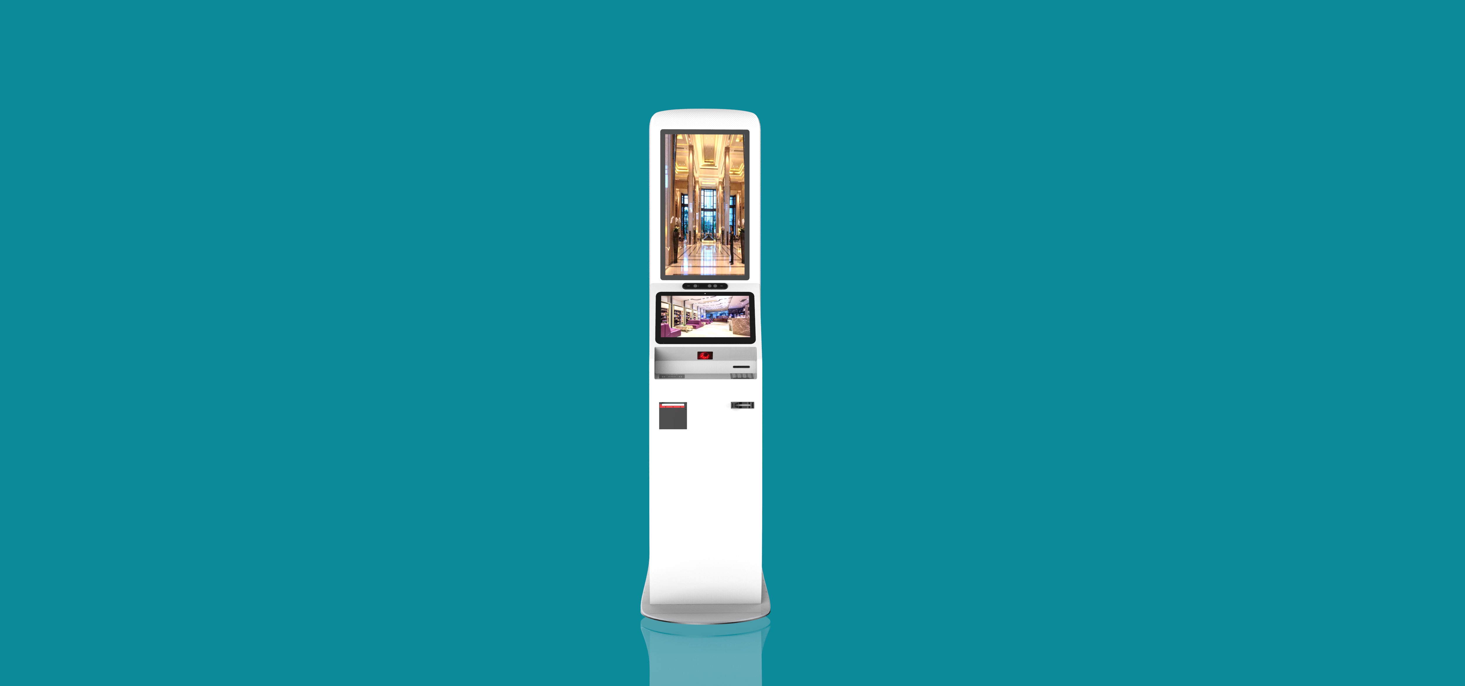 15 Inch Self Service Check In Hotel Rk3568 All In One Kiosk With Passport Scanner