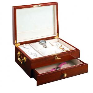 China Hot sale Luxury lock leather wooden prefered gift box wholesale
