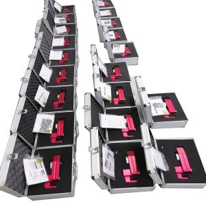China Red One Click Calibration Road Marking Thickness Gauge Indicating accuracy 0.02mm wholesale