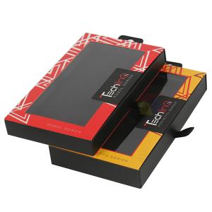 China Custom Printed Phone Case Packaging Box Clear Window Sliding Open Drawer wholesale