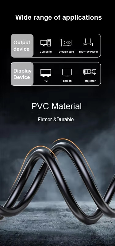 DVI 24+1 Double Link Cable Male to Male Digital Video Monitor DVI Cables Connector Adapter for HDTV Gaming Monitor Projector Computer