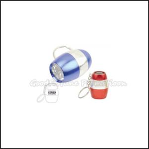 China advertising 6 led flashlight torch keychain keyrings Printed logo wholesale