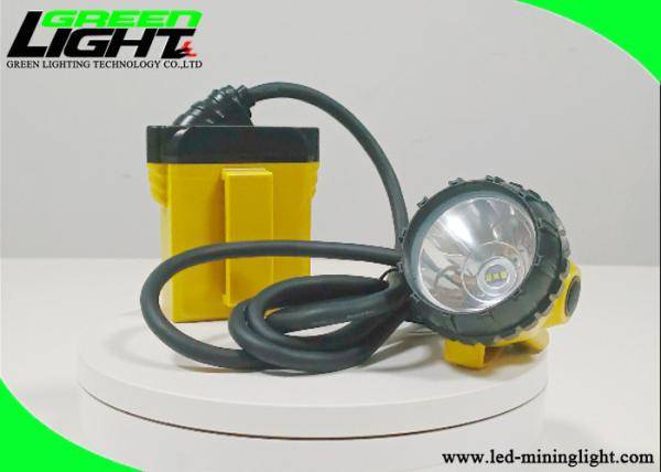 Quality Underground Mining Corded Miner Cap Lamp 25000 Lux 348 Lum 14 Hours Lighting for sale