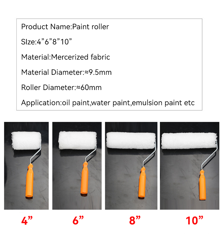 Plastic PP Handle Textured Stipple Effect Paint Roller 5" for Smooth Paint Application