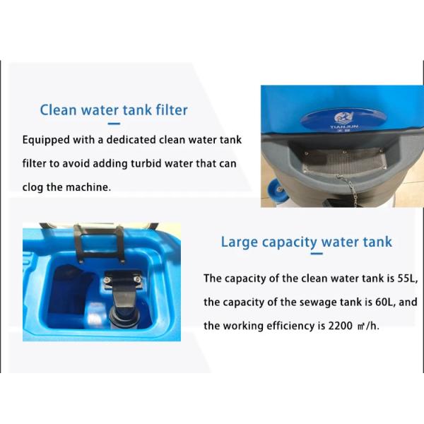 High Efficiency Commercial Electric Walk Behind Ceramic Tile Floor Scrubber Cleaning Machine
