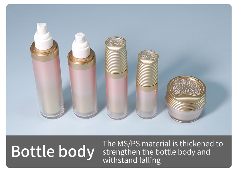Sealing Type Empty Lotion Bottle MS Square Plastic Jar For Acrylic Cosmetic Skincare Packaging