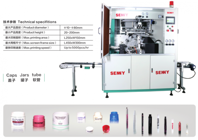 1 Color 70pcs/Minute Automatic Screen Printing Machine CE Certification 0