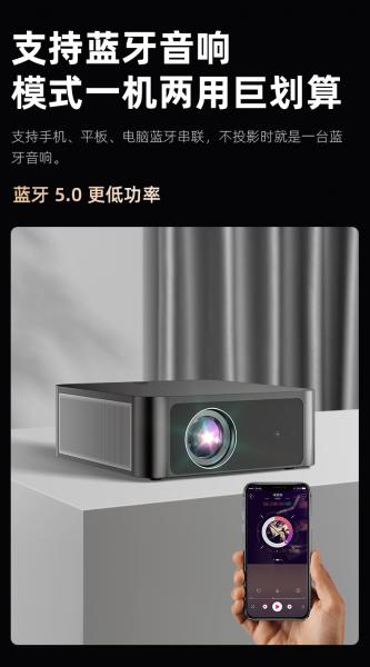 2024 Y3pro Ultra HD Home Theater Projector 800 ANSI Lumens Auto Focus LED Lamp 2GB RAM and Android 9.0 Operating S