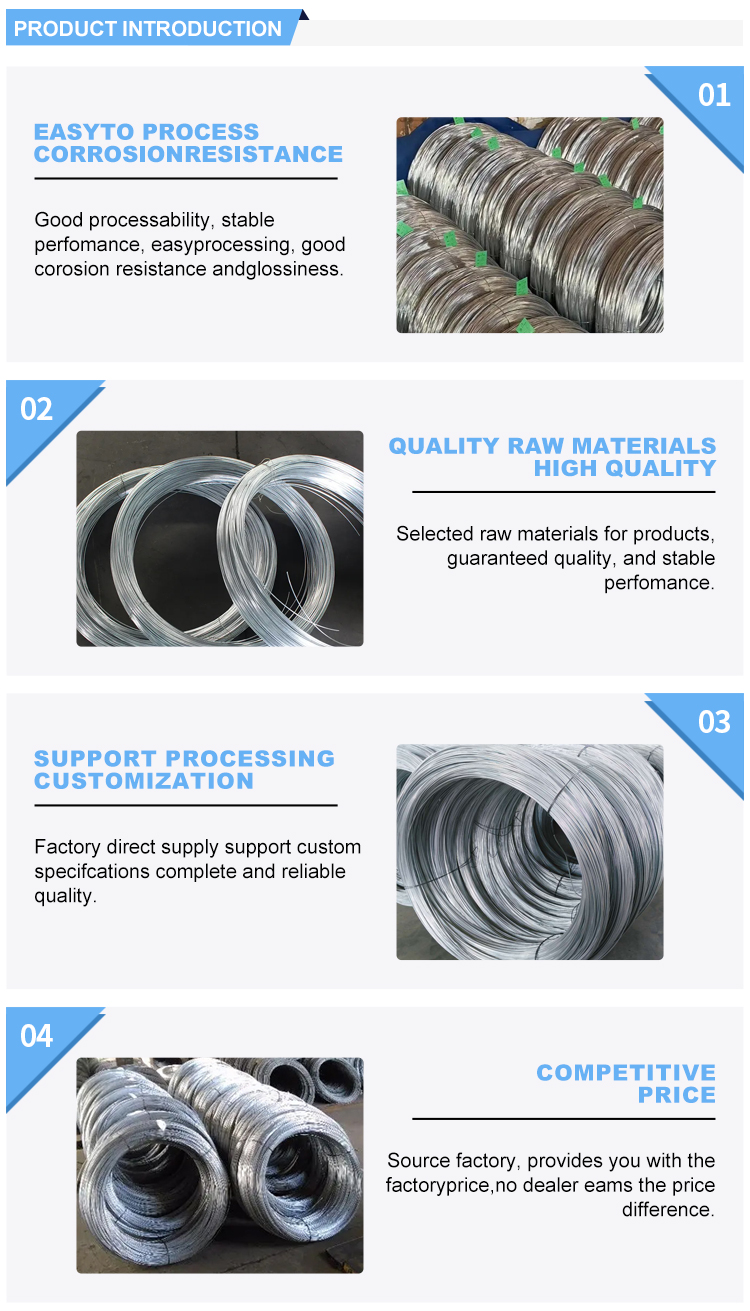 24 Gauge Galvanized Steel Wire Binding Function with Electro Galvanized Technique