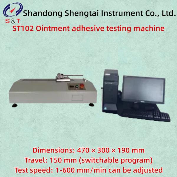 Quality Travel 150mm Ointment Adhesive Testing Machine Load Range 0-5000mN Speed 1-600mm/Min for sale