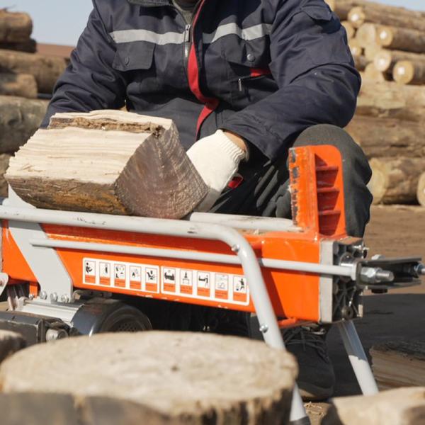 Electric Motor Vertical Wood Splitter For Upside Down Log Splitting In Construction