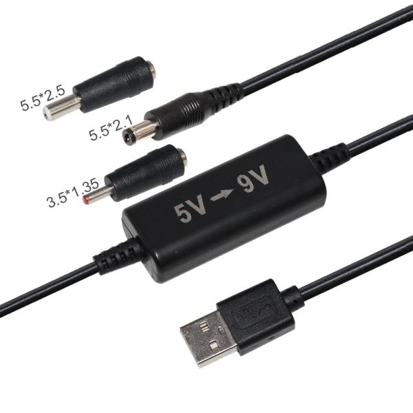 Quality PVC Jacket 5V To Dc 9V 12V Usb Boost Cable For CCTV Wireless IP Camera for sale