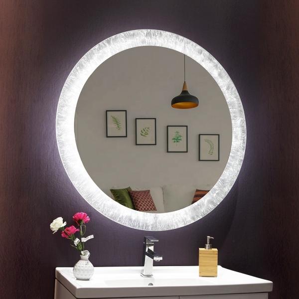 Quality Wall Mounted Frameless Round Led Bathroom Mirror With Modern Design for sale