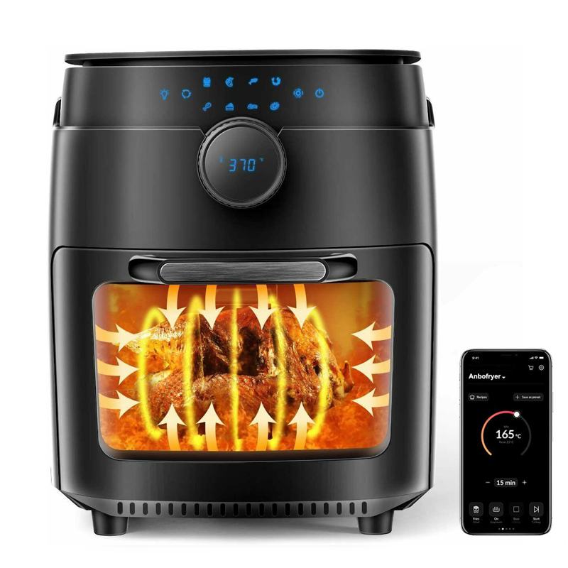 1800W White Air Fryer Ovens 12 Litre Digital Air Fryer Oil Free Wtih Wifi Tuya